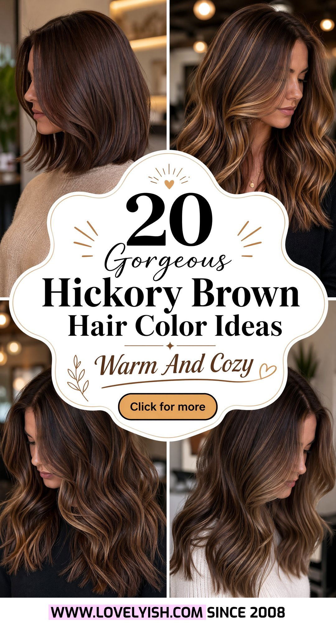 20 Gorgeous Hickory Brown Hair Color Ideas for a Warm Look - 20 Gorgeous Hickory Brown Hair Color Ideas for a Warm Look
