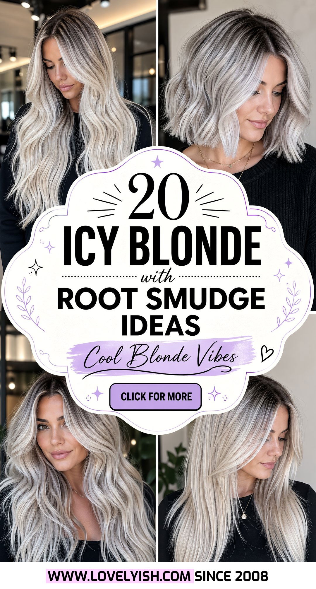 20 Gorgeous Icy Blonde with Root Smudge Ideas for a Cool Look - 20 Gorgeous Icy Blonde with Root Smudge Ideas for a Cool Look
