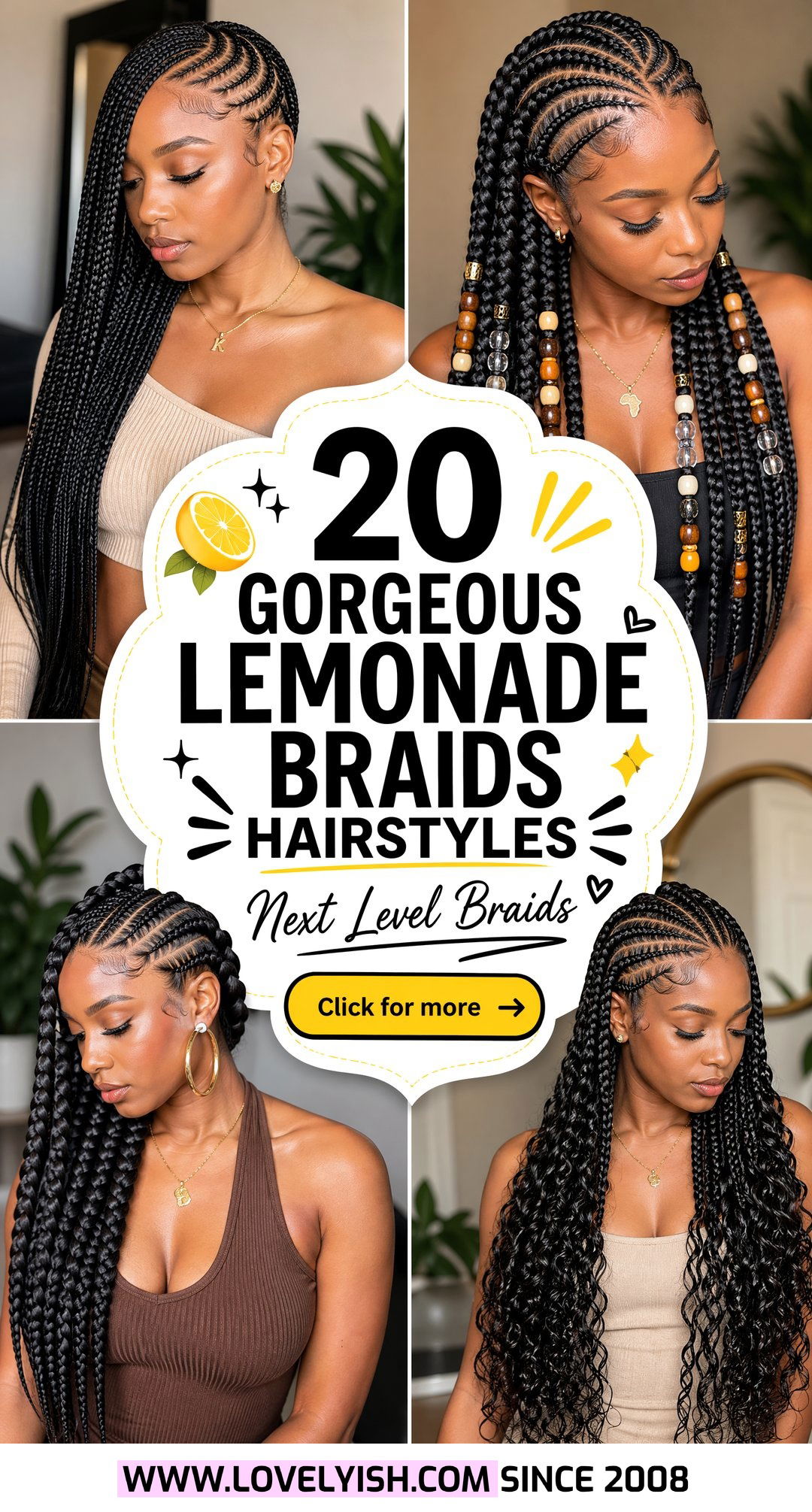 20 Gorgeous Lemonade Braids Hairstyles for Your Next Look - 20 Gorgeous Lemonade Braids Hairstyles for Your Next Look