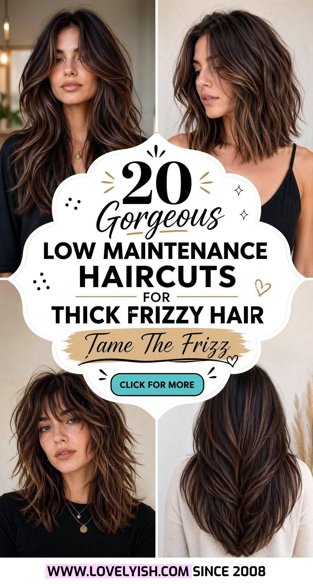 20 Gorgeous Low Maintenance Haircuts for Thick Frizzy Hair - 20 Gorgeous Low Maintenance Haircuts for Thick Frizzy Hair