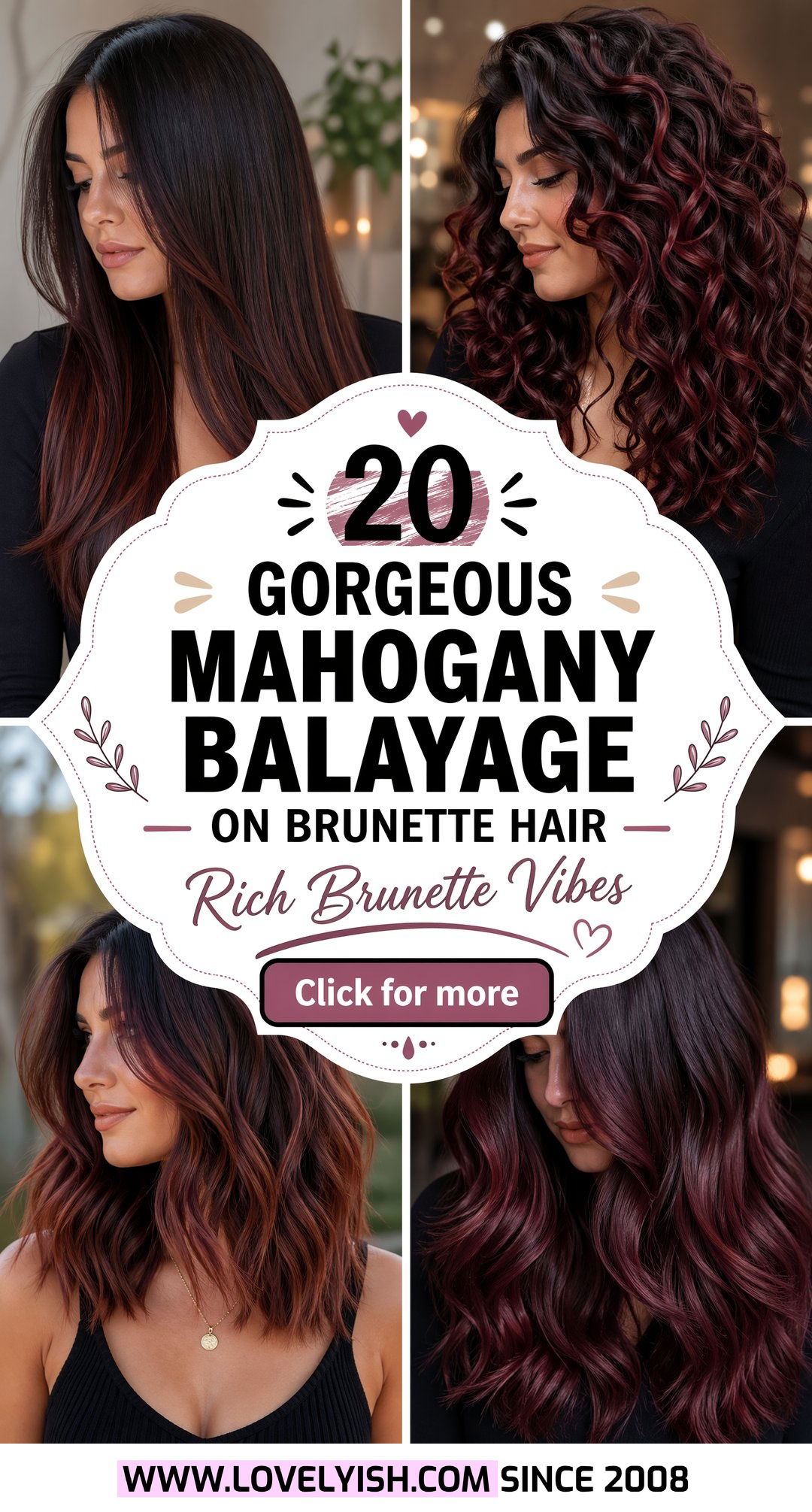 20 Gorgeous Mahogany Balayage on Brunette Hair to Inspire - 20 Gorgeous Mahogany Balayage on Brunette Hair to Inspire