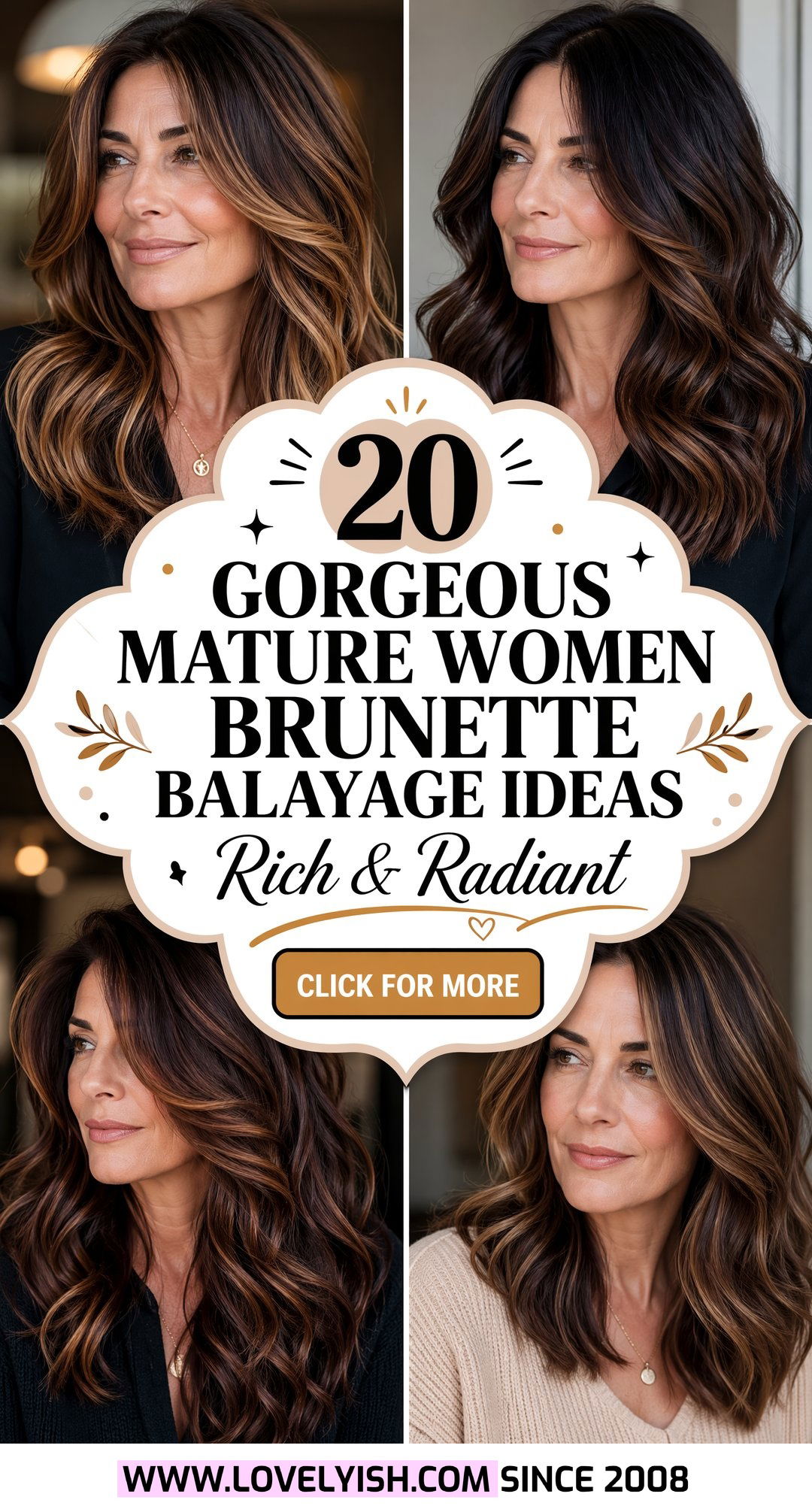 20 Gorgeous Mature Women Brunette Balayage Ideas for Depth - 20 Gorgeous Mature Women Brunette Balayage Ideas for Depth