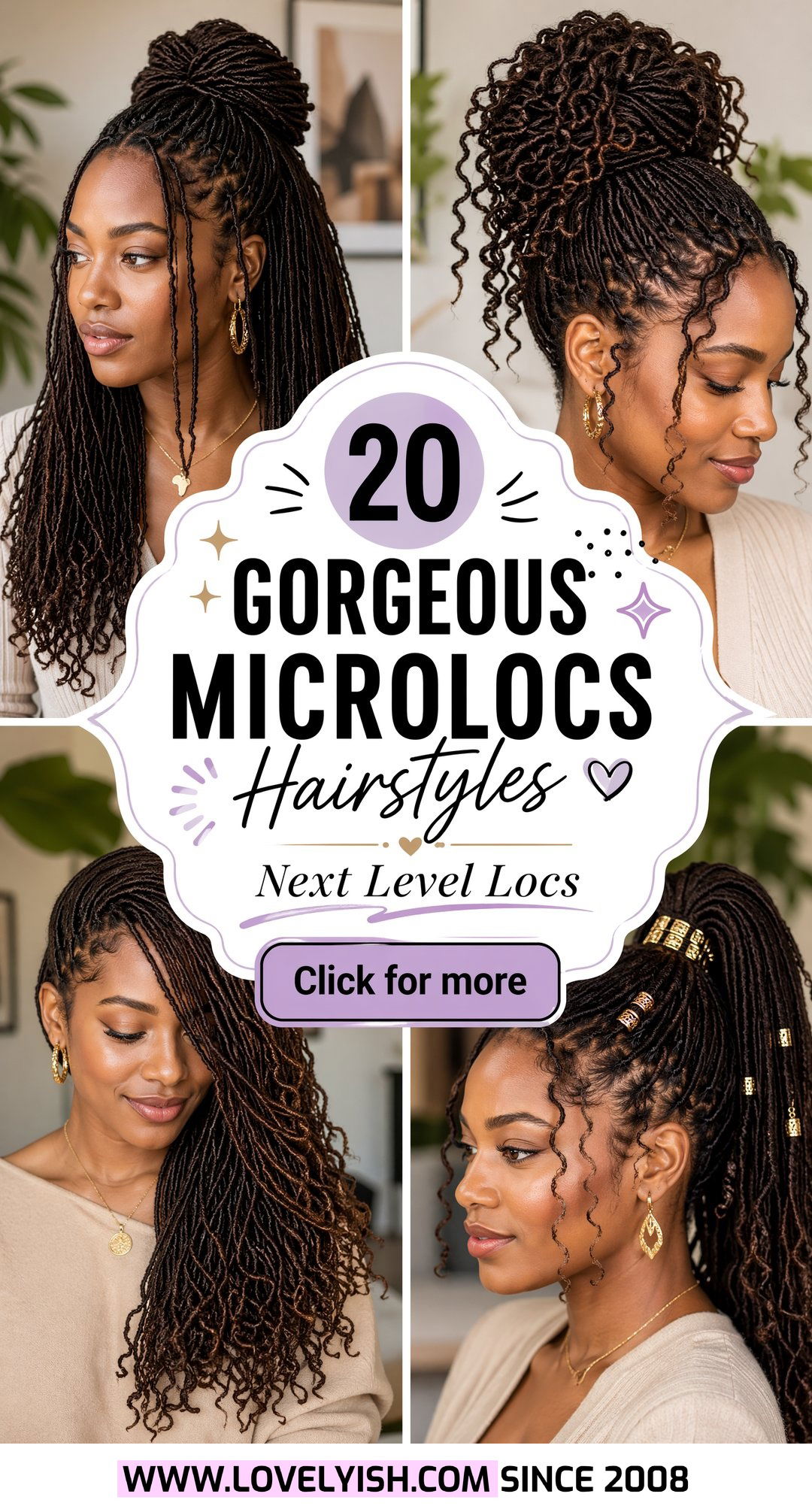 20 Gorgeous Microlocs Hairstyle Ideas for Your Next Look - 20 Gorgeous Microlocs Hairstyle Ideas for Your Next Look