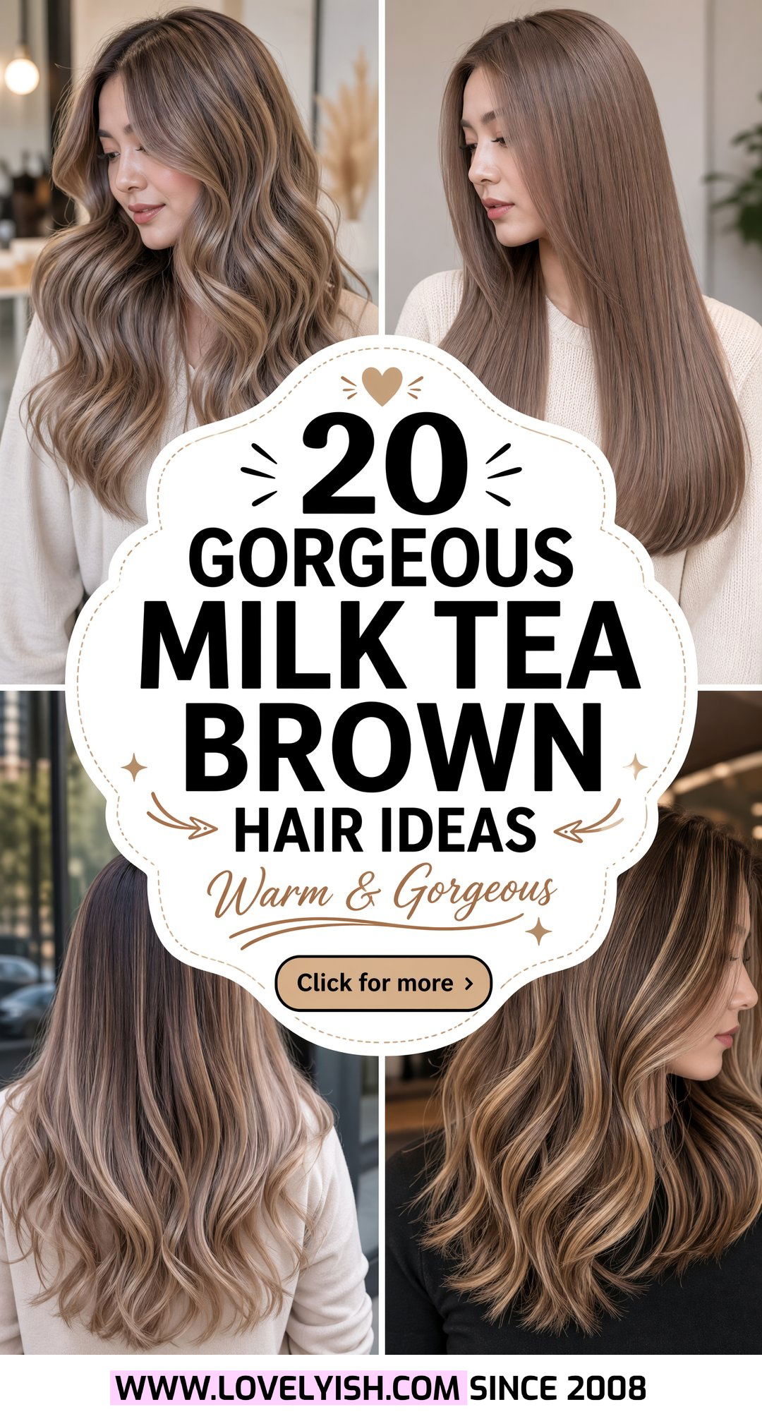 20 Gorgeous Milk Tea Brown Hair Ideas for a Warm Style - 20 Gorgeous Milk Tea Brown Hair Ideas for a Warm Style