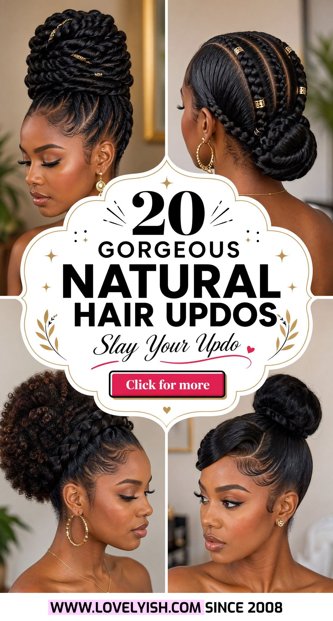 20 Gorgeous Natural Hair Updo for Black Women to Rock Now - 20 Gorgeous Natural Hair Updo for Black Women to Rock Now