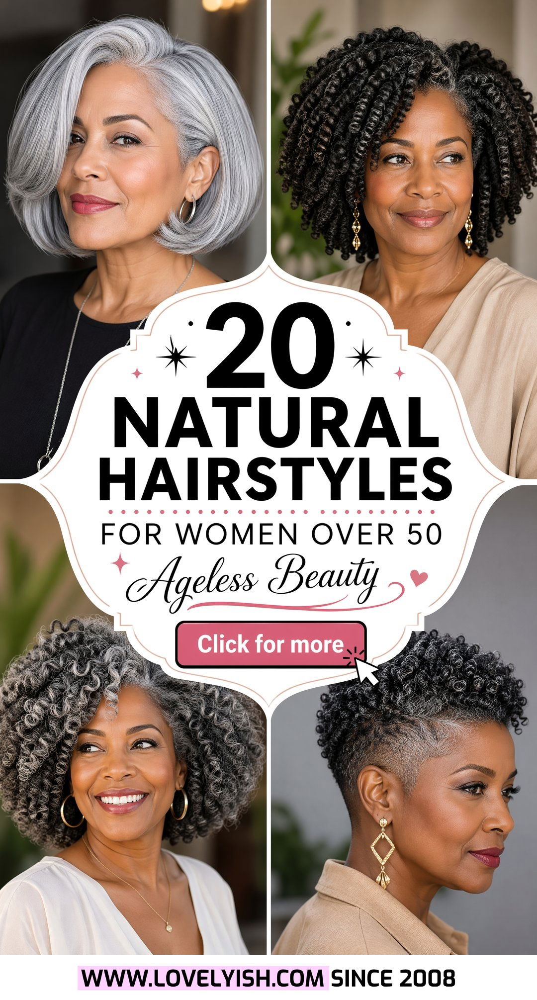 20 Gorgeous Natural Hairstyles for Women Over 50 to Try - 20 Gorgeous Natural Hairstyles for Women Over 50 to Try