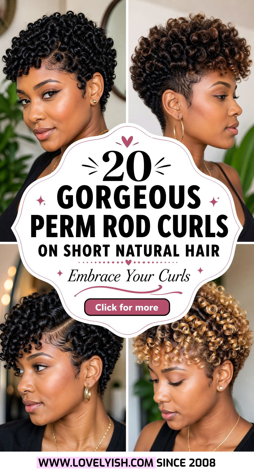 20 Gorgeous Perm Rod Curls on Short Natural Hair to Try Now - 20 Gorgeous Perm Rod Curls on Short Natural Hair to Try Now