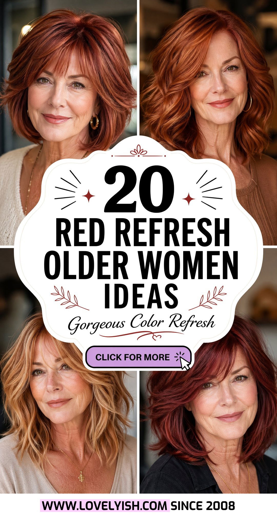 20 Gorgeous Red Refresh For Older Women Hair Color Ideas - 20 Gorgeous Red Refresh For Older Women Hair Color Ideas