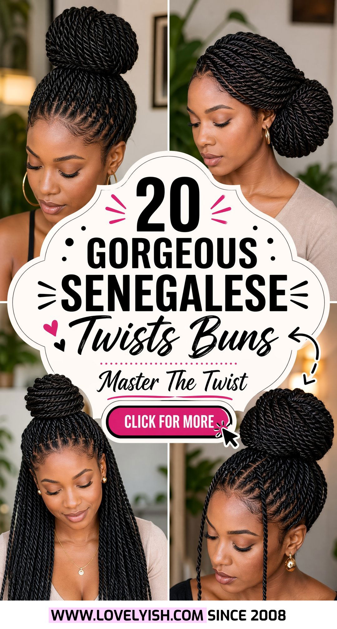 20 Gorgeous Senegalese Twists Bun for Women to Master Now - 20 Gorgeous Senegalese Twists Bun for Women to Master Now