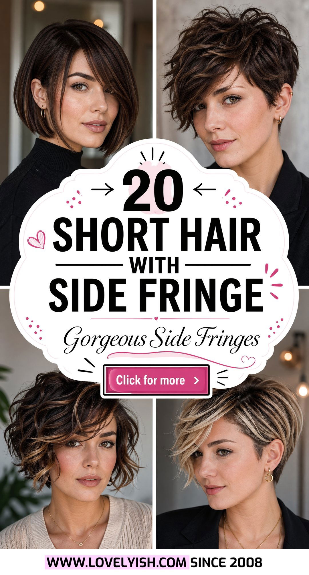 20 Gorgeous Short Hair with Side Fringe Looks to Try Now - 20 Gorgeous Short Hair with Side Fringe Looks to Try Now
