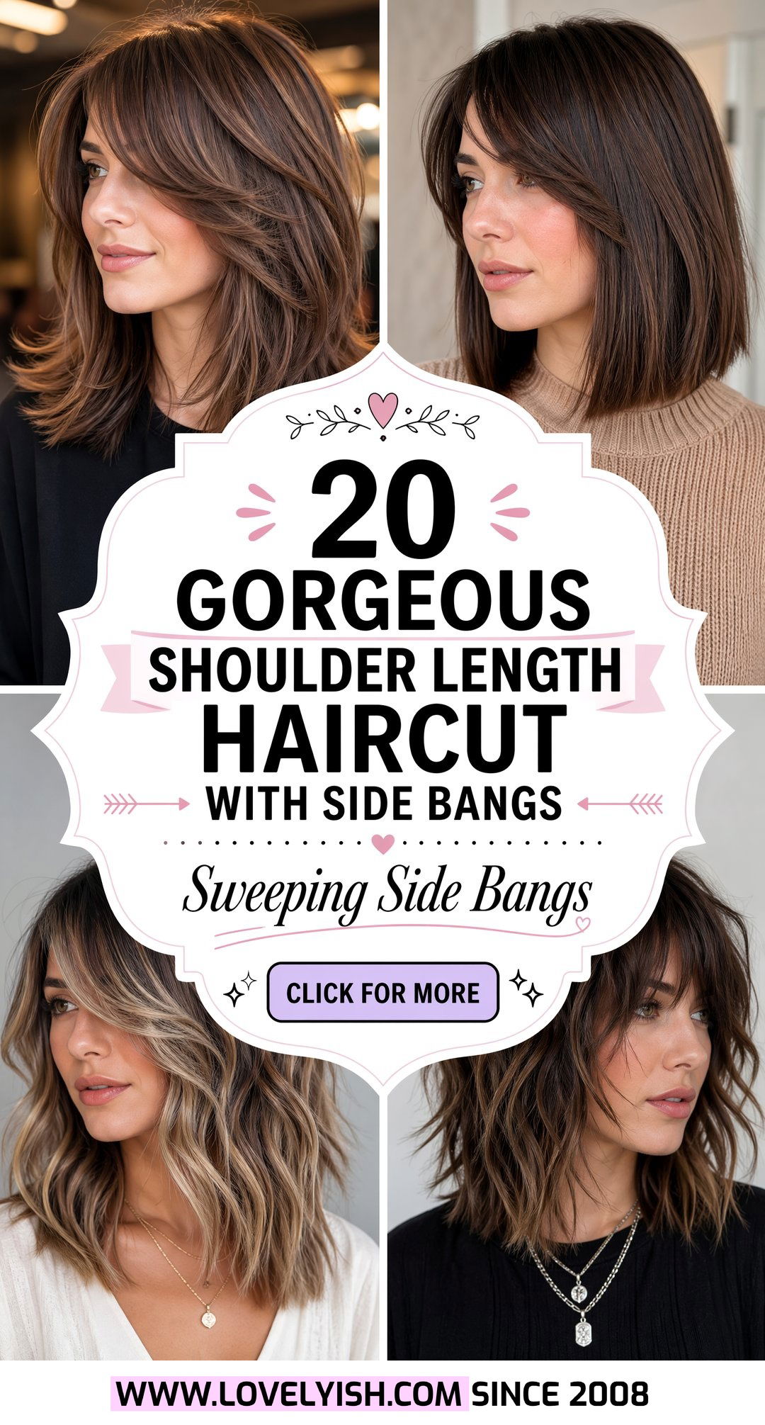 20 Gorgeous Shoulder Length Haircut with Side Bangs to Try - 20 Gorgeous Shoulder Length Haircut with Side Bangs to Try