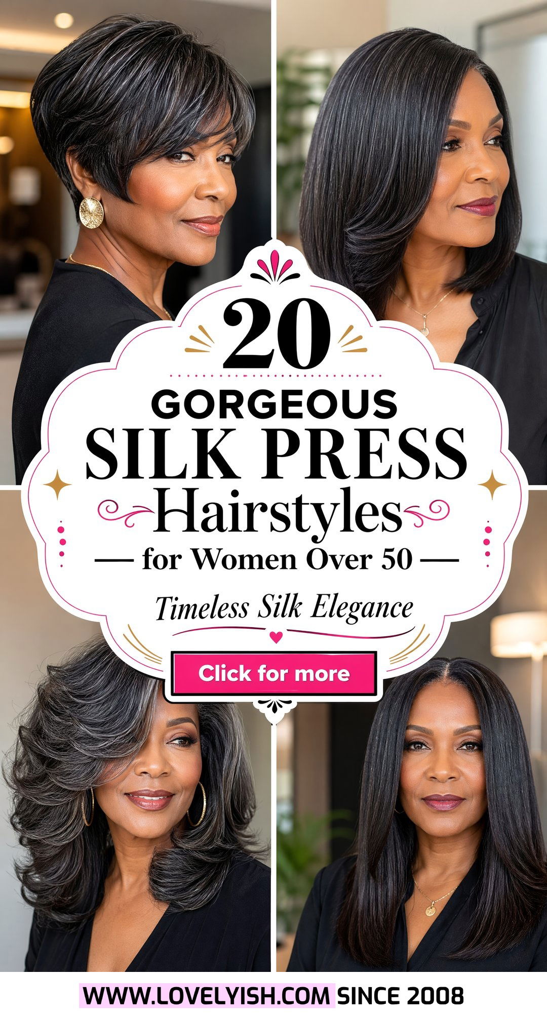 20 Gorgeous Silk Press Hairstyles for Women Over 50 Today - 20 Gorgeous Silk Press Hairstyles for Women Over 50 Today