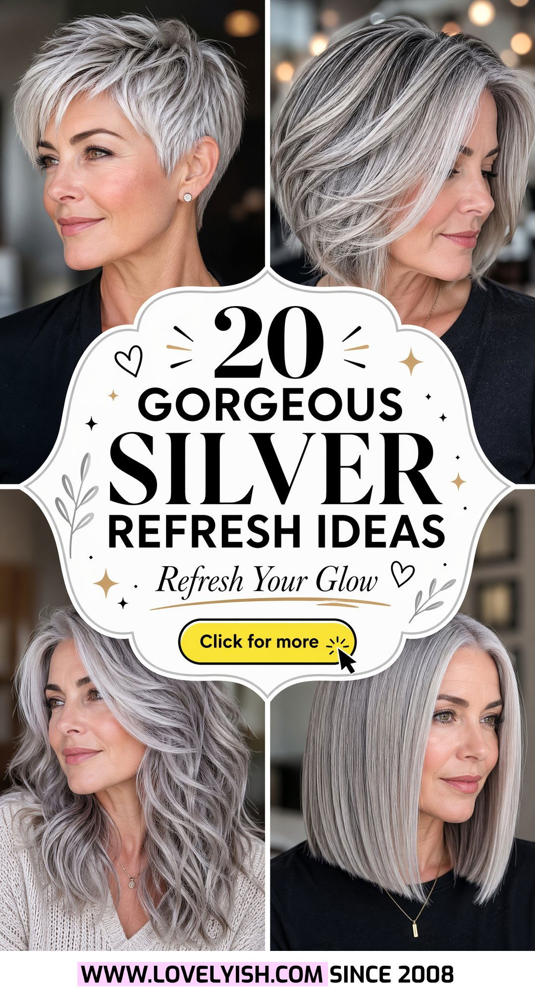 20 Gorgeous Silver Refresh Ideas For Older Women To Try Now - 20 Gorgeous Silver Refresh Ideas For Older Women To Try Now