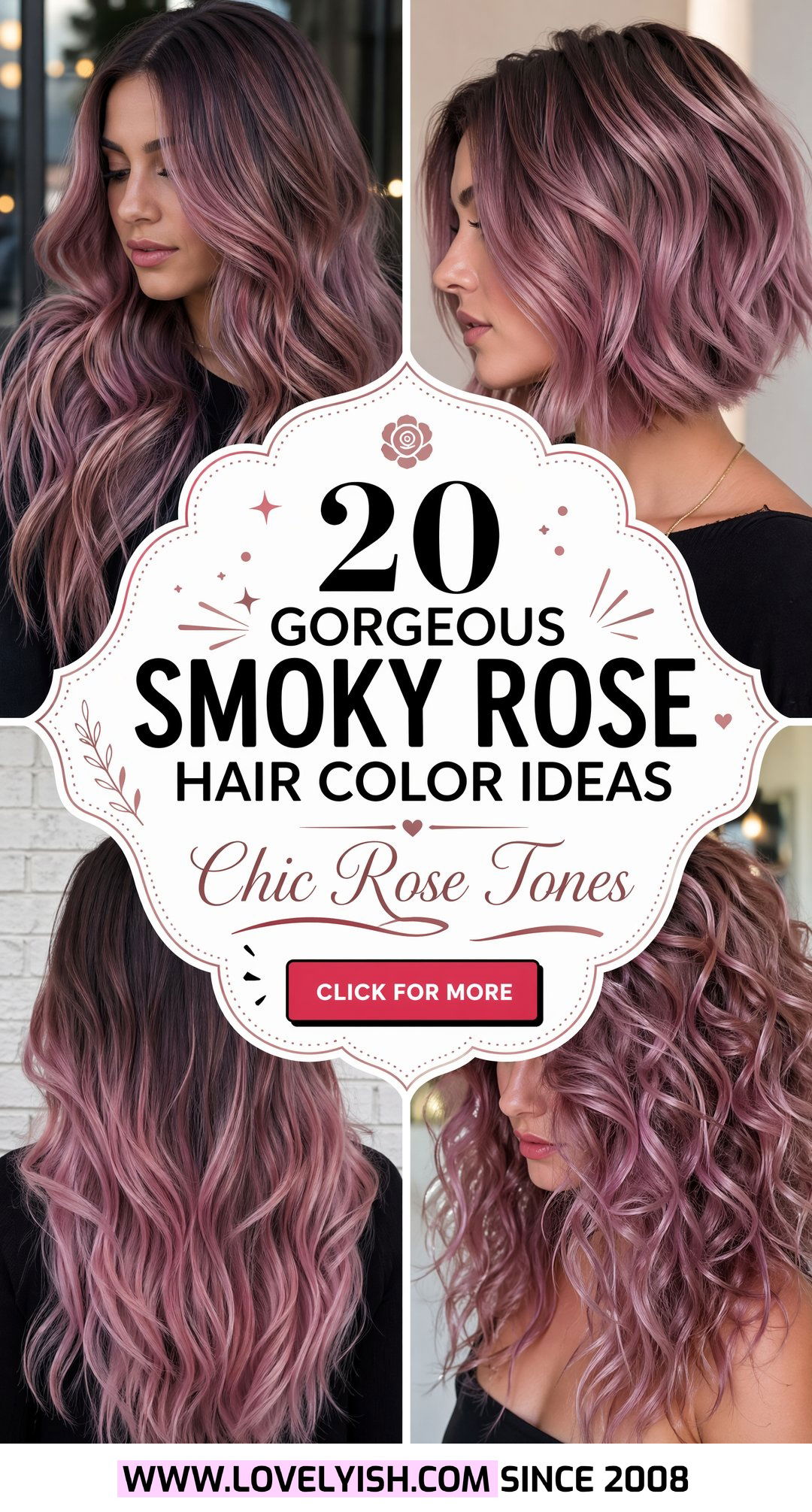 20 Gorgeous Smoky Rose Hair Color Ideas for a Chic Look - 20 Gorgeous Smoky Rose Hair Color Ideas for a Chic Look