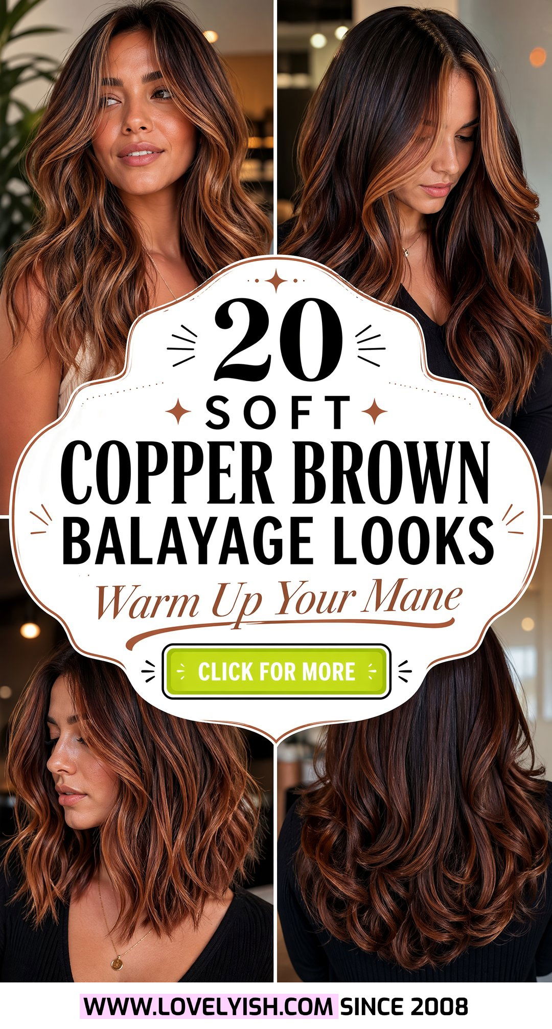 20 Gorgeous Soft Copper Brown Balayage Looks for Your Hair - 20 Gorgeous Soft Copper Brown Balayage Looks for Your Hair
