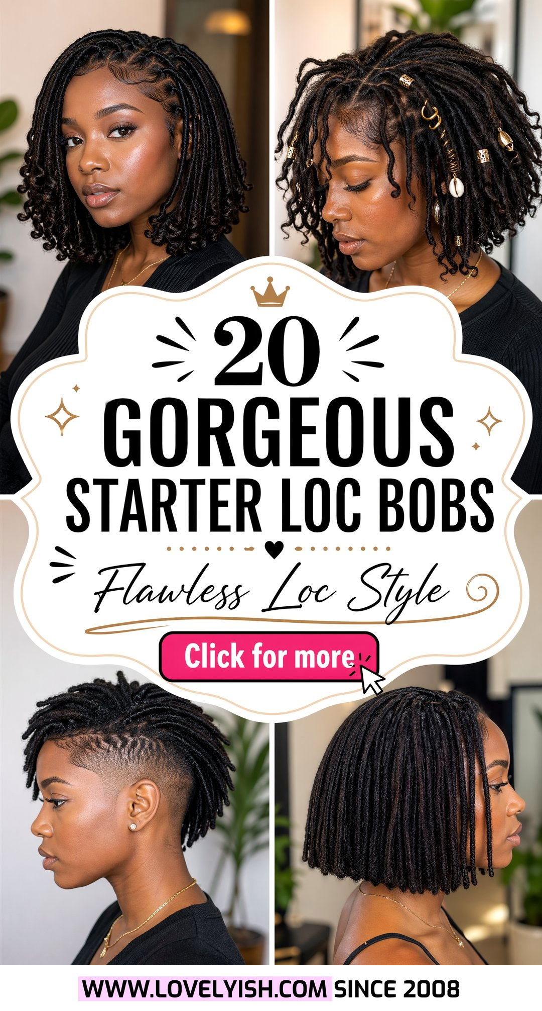 20 Gorgeous Starter Loc Bob Styles You Need to See Now - 20 Gorgeous Starter Loc Bob Styles You Need to See Now
