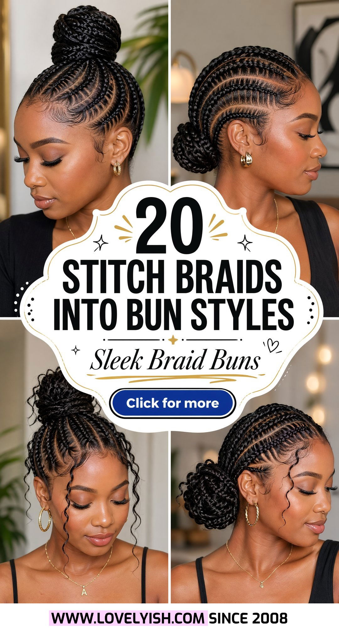 20 Gorgeous Stitch Braids Into Bun Styles For Any Event - 20 Gorgeous Stitch Braids Into Bun Styles For Any Event