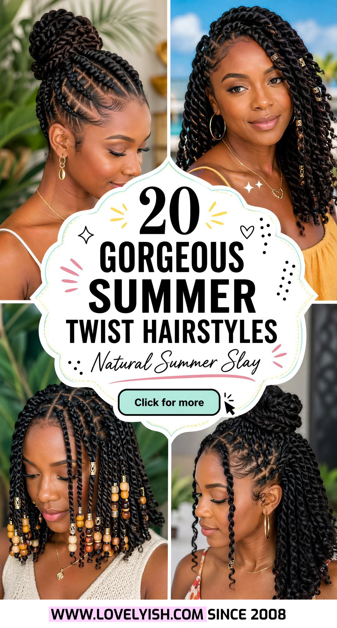 20 Gorgeous Summer Twist Hairstyles For Natural Hair To Try - 20 Gorgeous Summer Twist Hairstyles For Natural Hair To Try