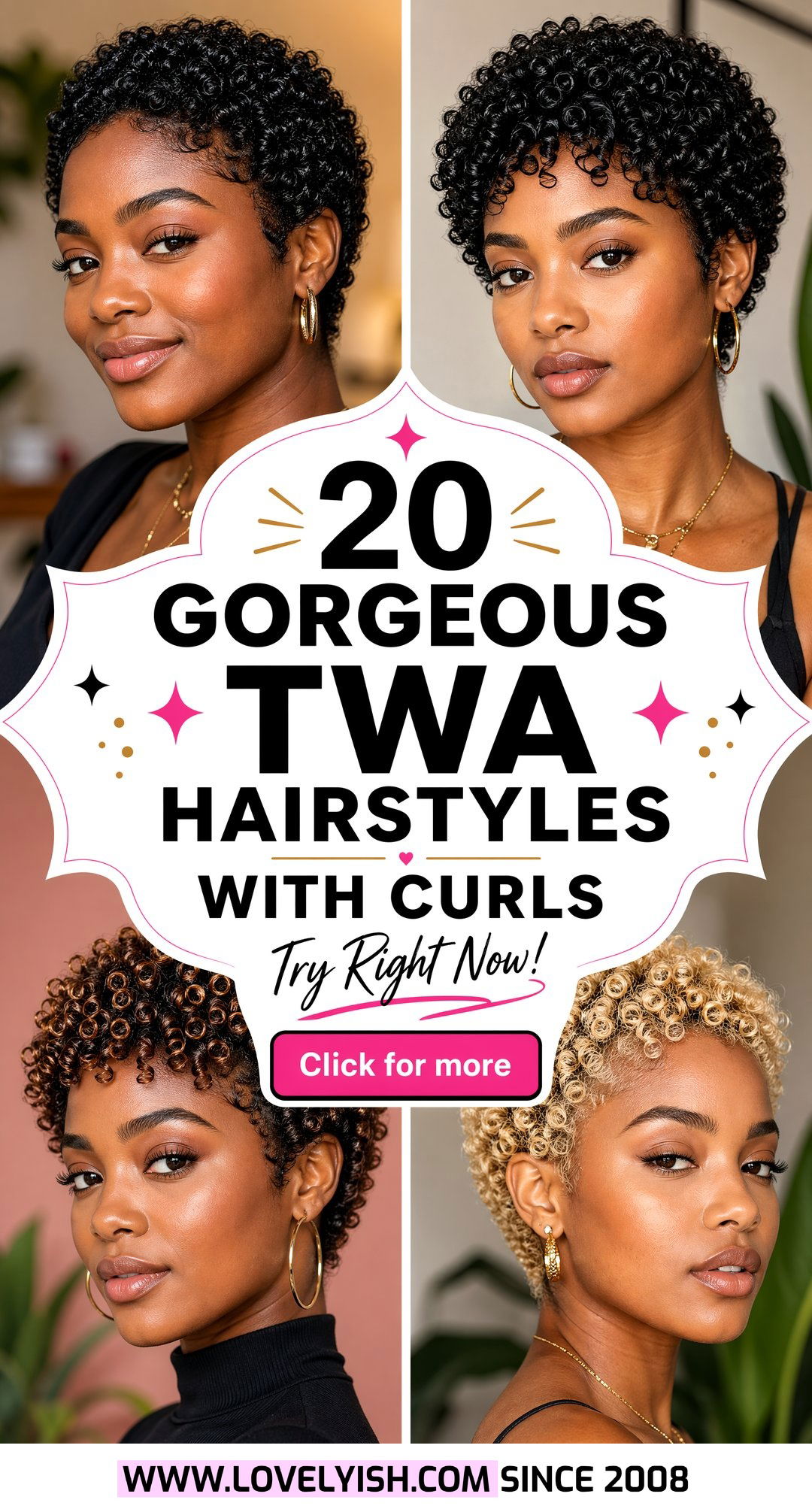 20 Gorgeous TWA Hairstyles with Curls to Try Right Now! - 20 Gorgeous TWA Hairstyles with Curls to Try Right Now!