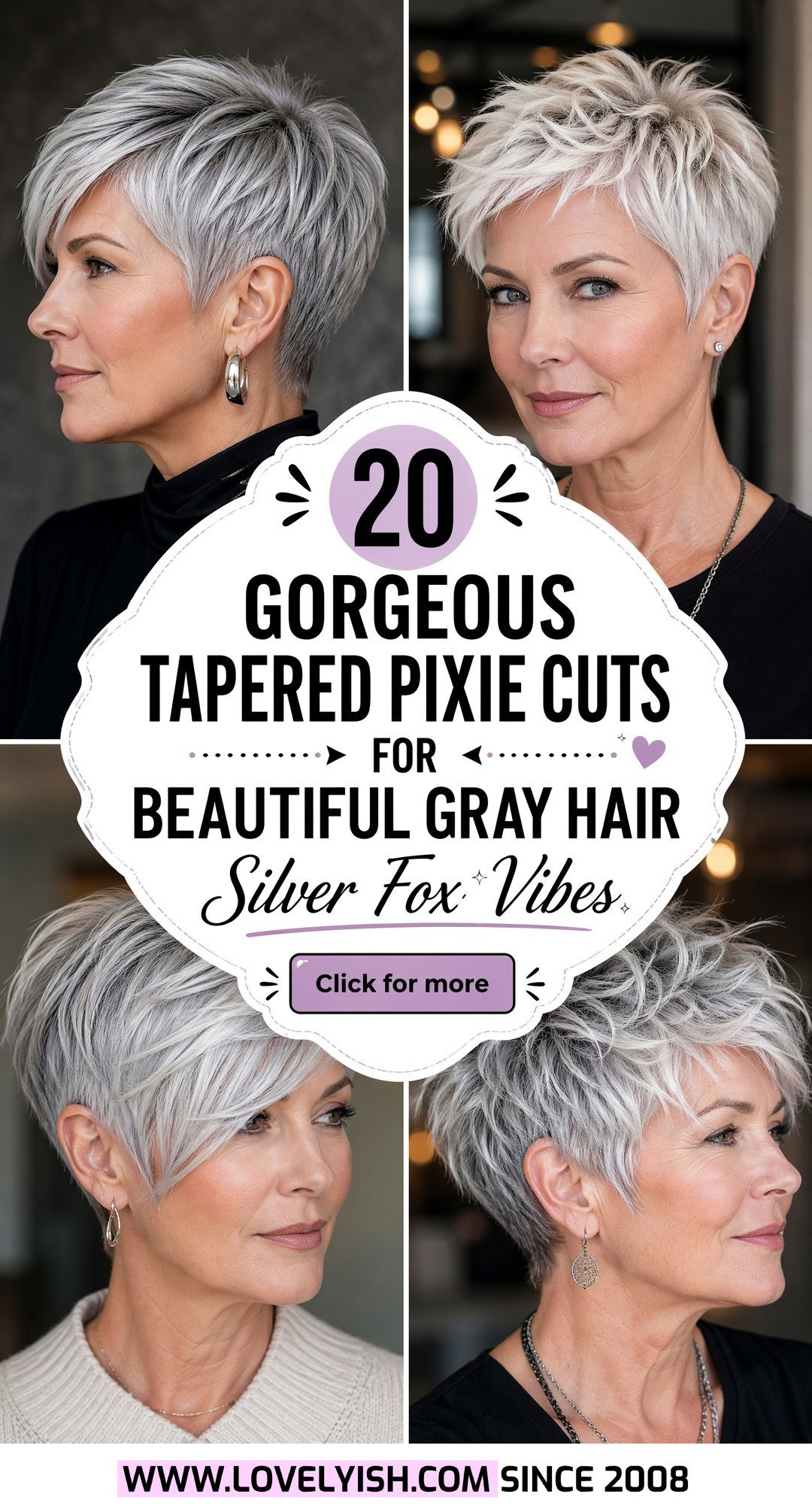 20 Gorgeous Tapered Pixie Cuts For Beautiful Gray Hair To Try - 20 Gorgeous Tapered Pixie Cuts For Beautiful Gray Hair To Try