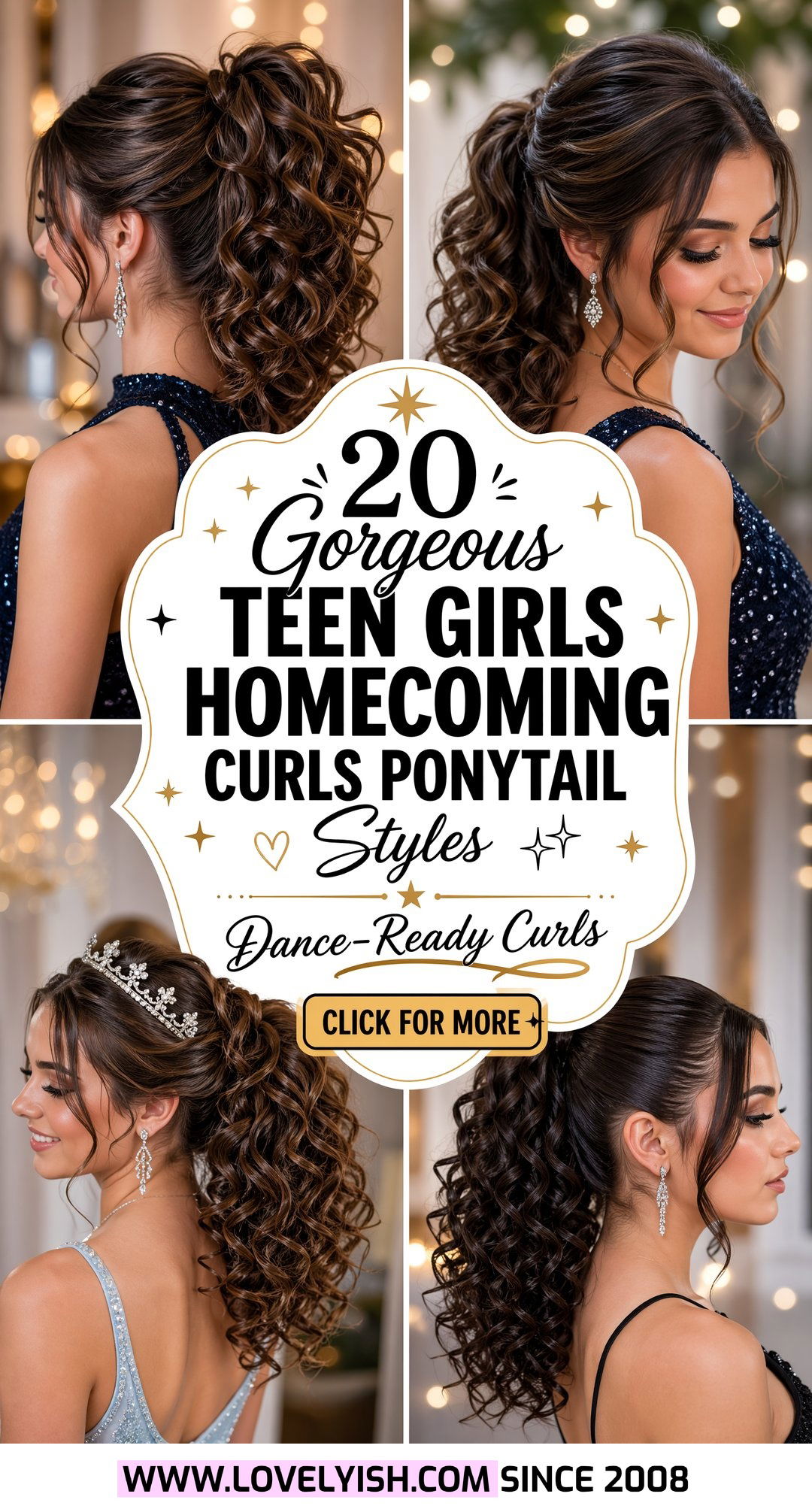 20 Gorgeous Teen Girls Homecoming Curls Ponytail Styles - 20 Gorgeous Teen Girls Homecoming Curls Ponytail Styles