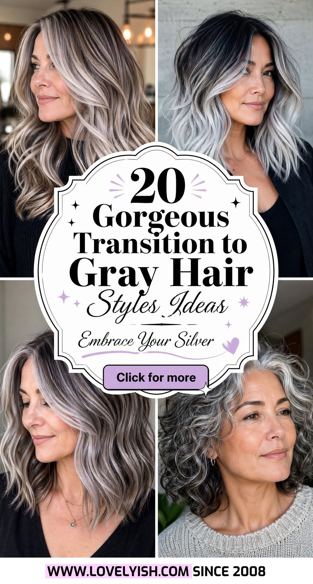 20 Gorgeous Transition to Gray Hair Styles You Need to See - 20 Gorgeous Transition to Gray Hair Styles You Need to See