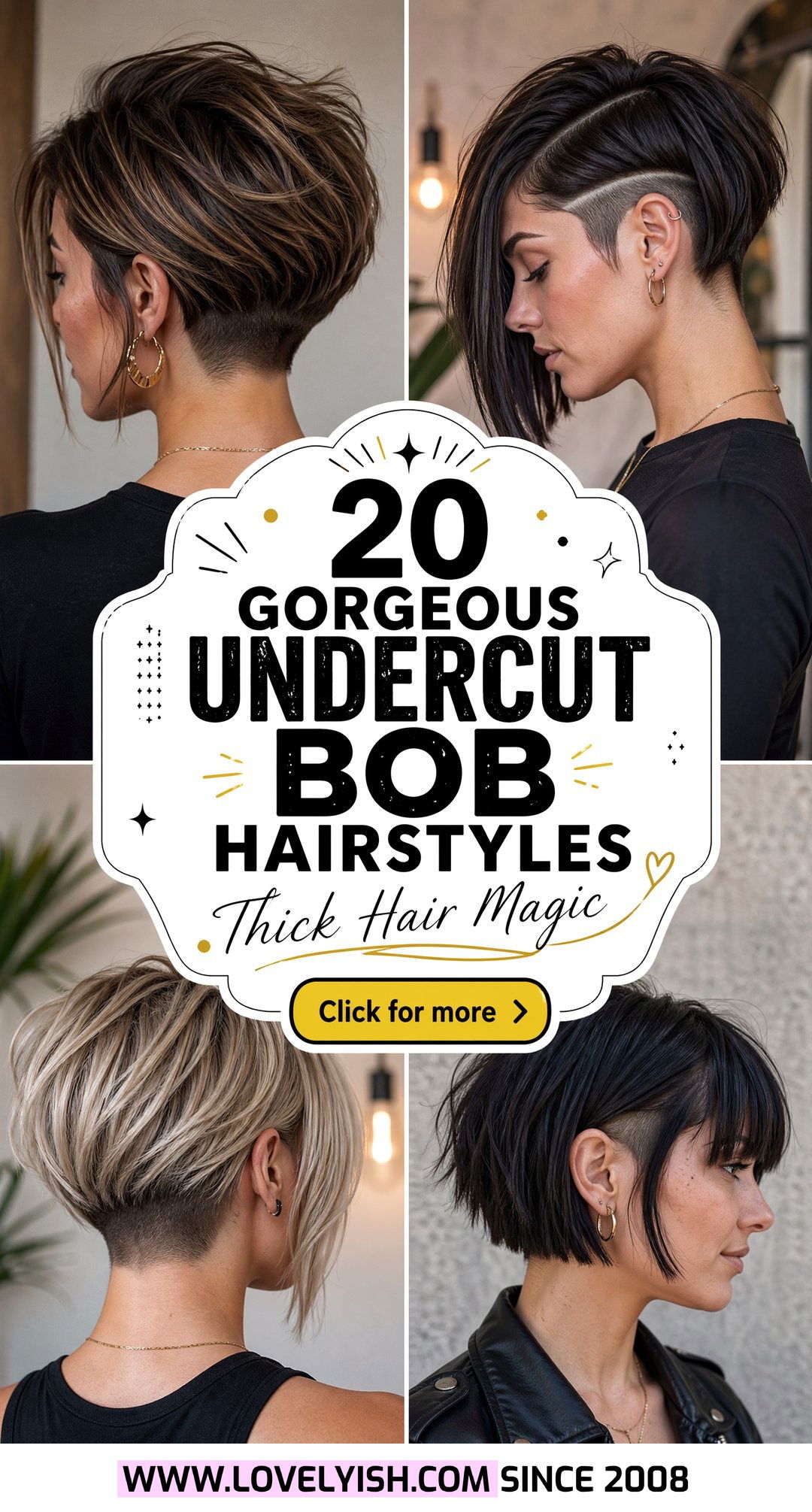 20 Gorgeous Undercut Bob Hairstyles for Thick Hair Women - 20 Gorgeous Undercut Bob Hairstyles for Thick Hair Women
