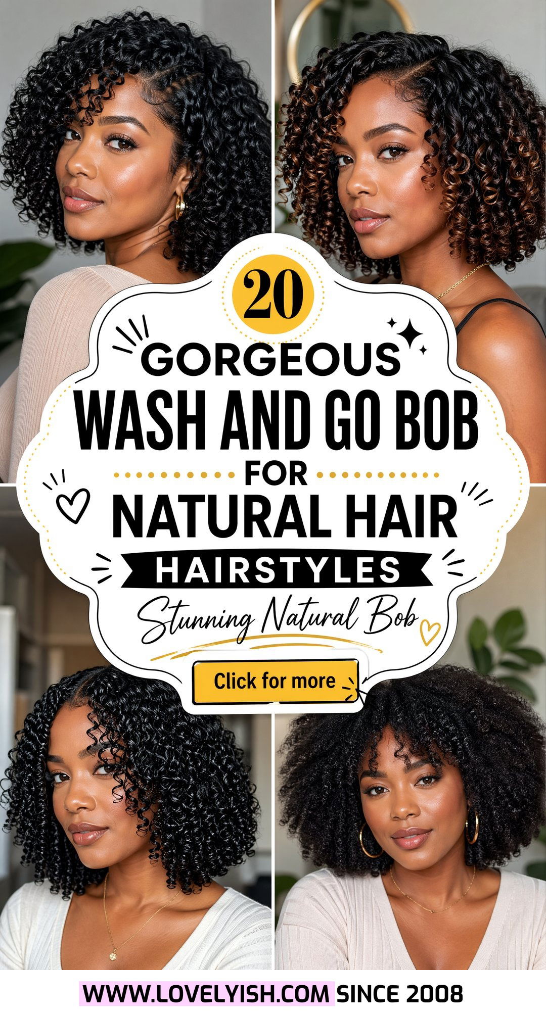 20 Gorgeous Wash and Go Bob for Natural Hair Hairstyles - 20 Gorgeous Wash and Go Bob for Natural Hair Hairstyles
