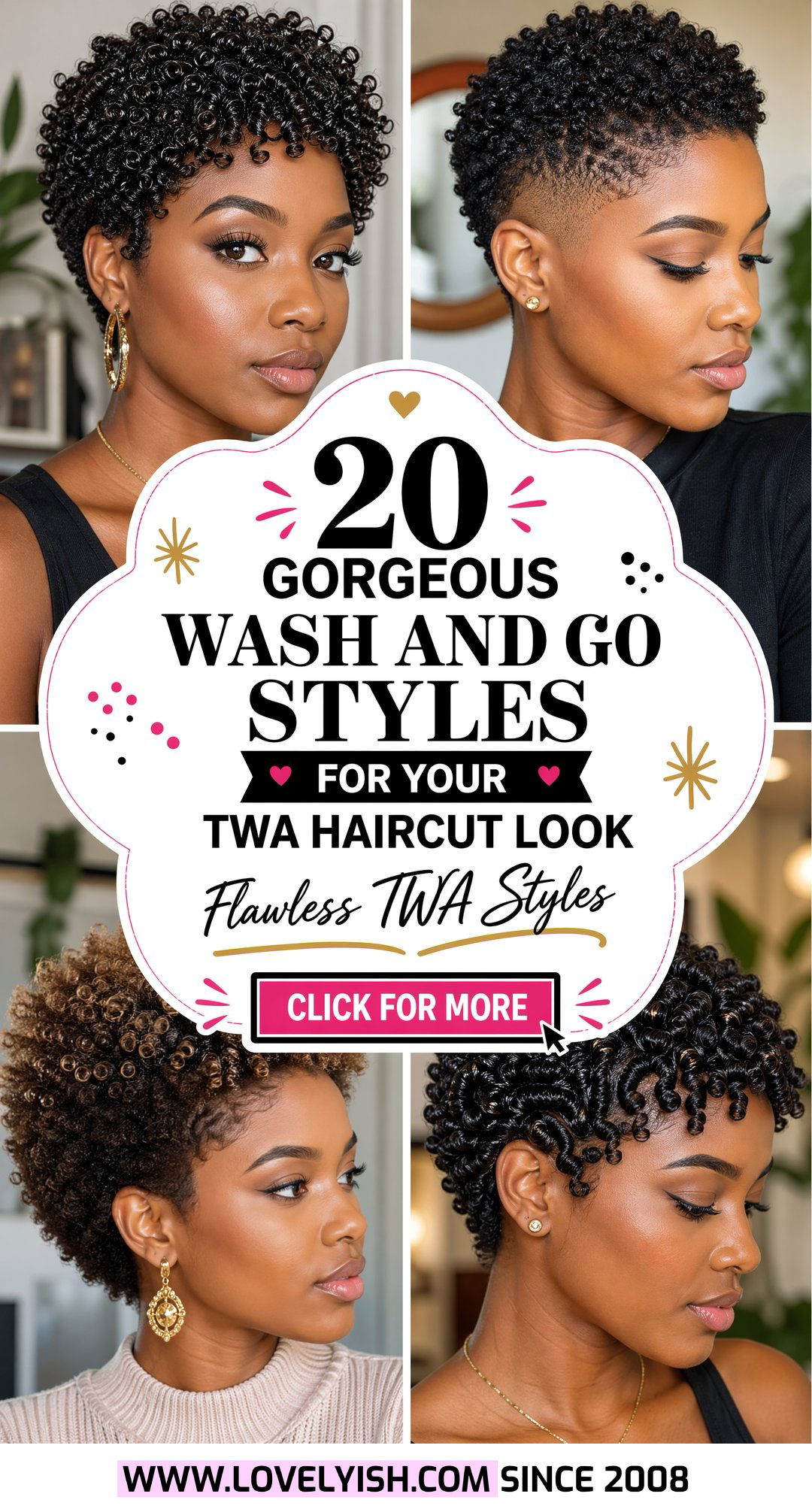 20 Gorgeous Wash and Go Styles for Your TWA Haircut Look - 20 Gorgeous Wash and Go Styles for Your TWA Haircut Look