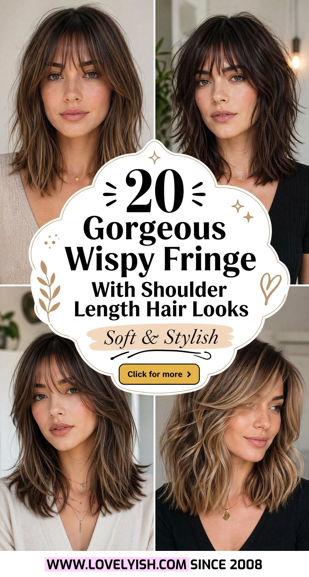 20 Gorgeous Wispy Fringe With Shoulder Length Hair Looks - 20 Gorgeous Wispy Fringe With Shoulder Length Hair Looks