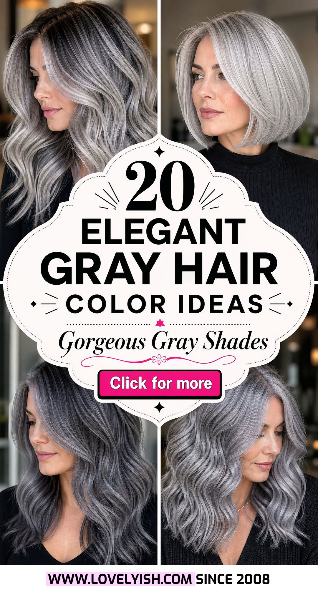 20 Gorgeous and Elegant Gray Hair Color Ideas to Try Now - 20 Gorgeous and Elegant Gray Hair Color Ideas to Try Now