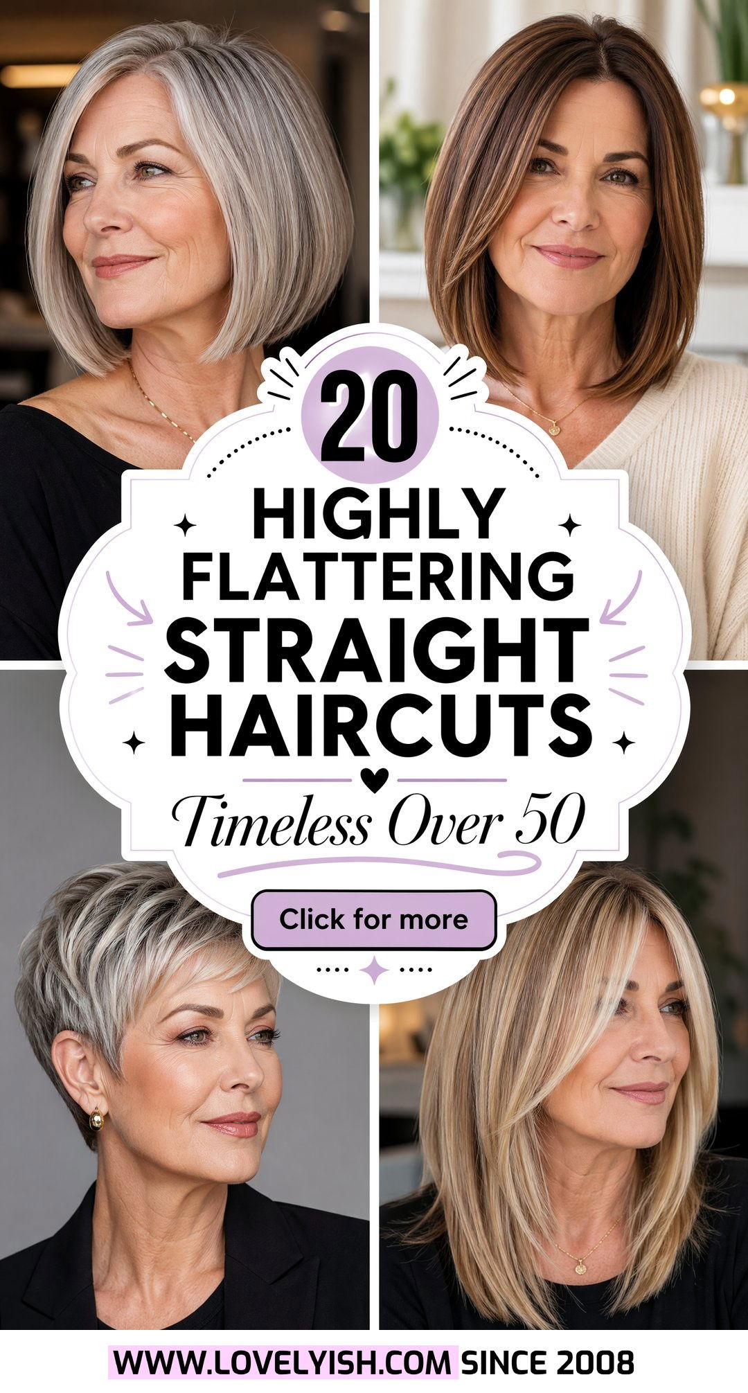 20 Highly Flattering Straight Haircut Ideas for Women Over 50 - 20 Highly Flattering Straight Haircut Ideas for Women Over 50