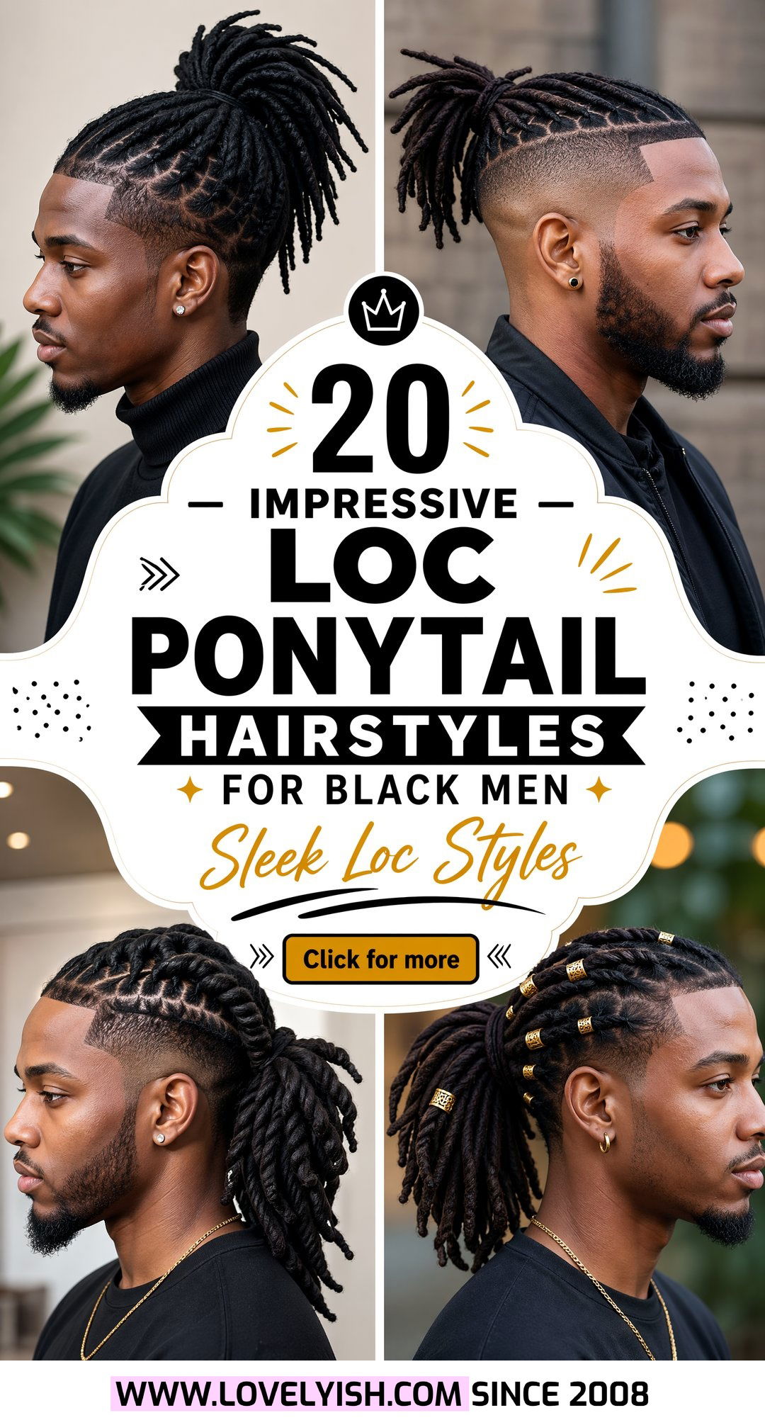 20 Impressive Loc Ponytail Hairstyles for Black Men Now - 20 Impressive Loc Ponytail Hairstyles for Black Men Now