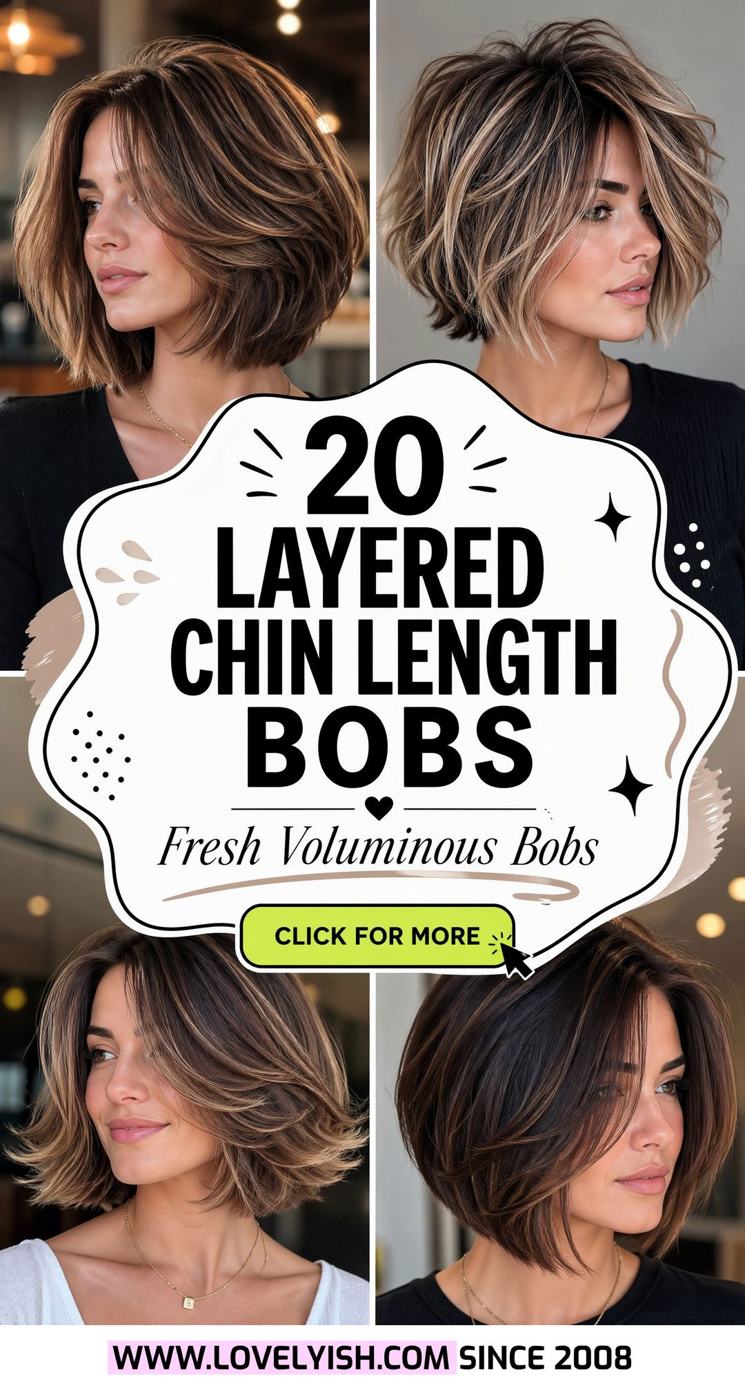 20 Layered Chin Length Bob With Volume For A Fresh Look - 20 Layered Chin Length Bob With Volume For A Fresh Look