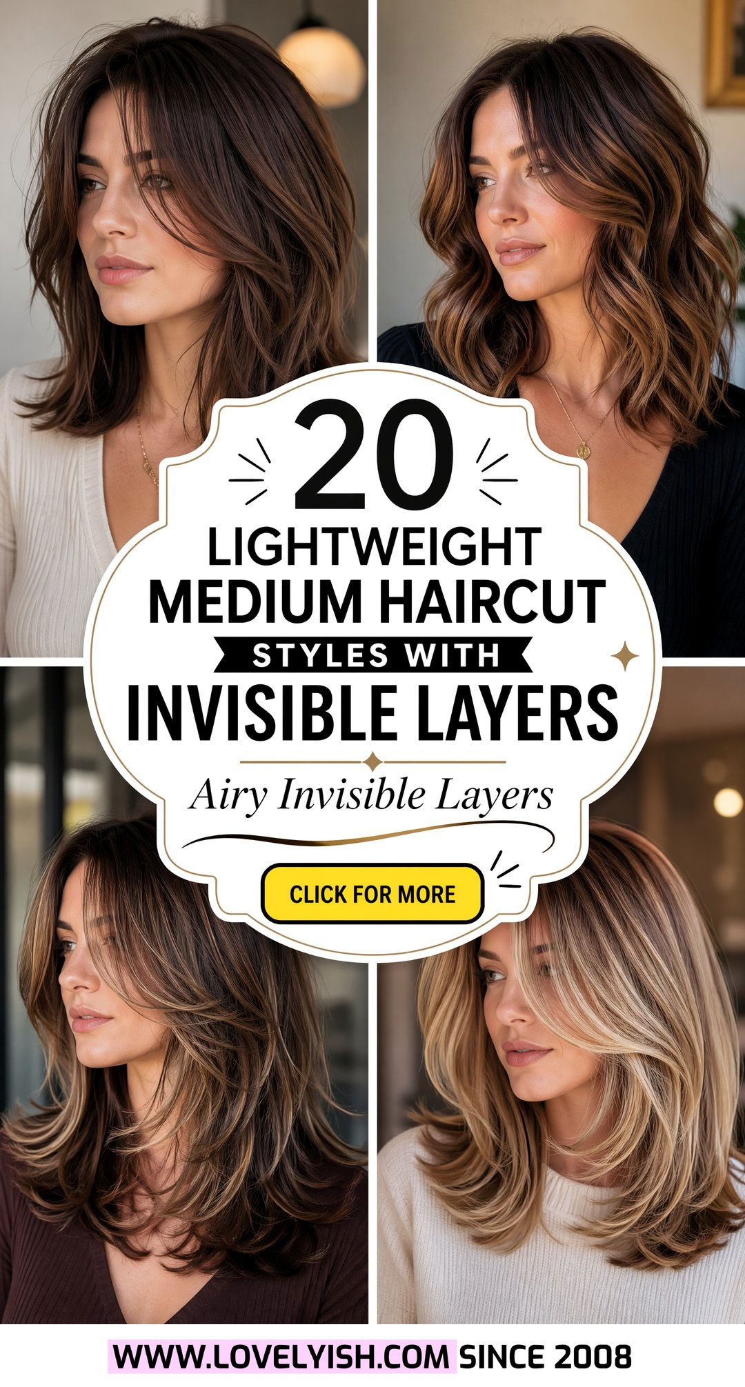 20 Lightweight Medium Haircut Styles With Invisible Layers - 20 Lightweight Medium Haircut Styles With Invisible Layers