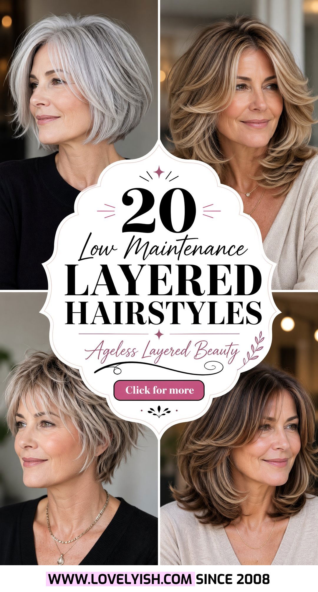 20 Low Maintenance Layered Hairstyles for Older Women - 20 Low Maintenance Layered Hairstyles for Older Women