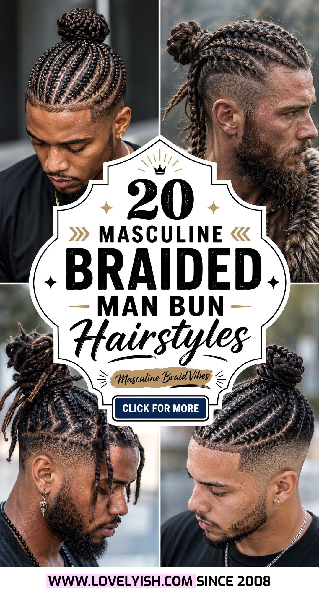 20 Masculine Braided Man Bun Hairstyle Ideas to Try Now - 20 Masculine Braided Man Bun Hairstyle Ideas to Try Now