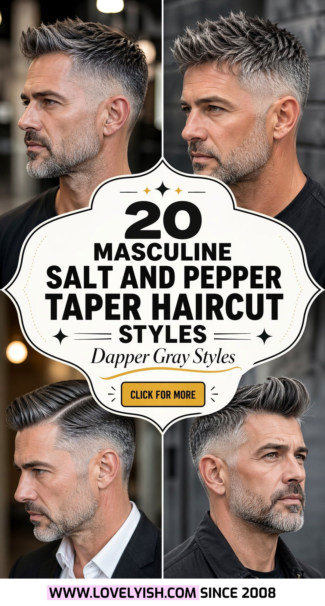 20 Masculine Salt and Pepper Taper Haircut Styles for Men - 20 Masculine Salt and Pepper Taper Haircut Styles for Men
