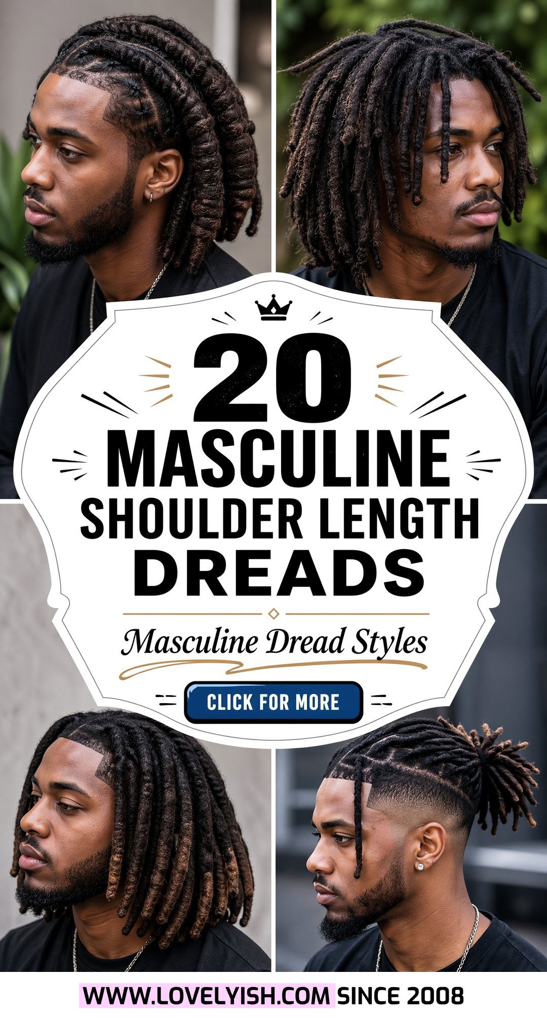 20 Masculine Shoulder Length Dreads For Men To Rock Now - 20 Masculine Shoulder Length Dreads For Men To Rock Now