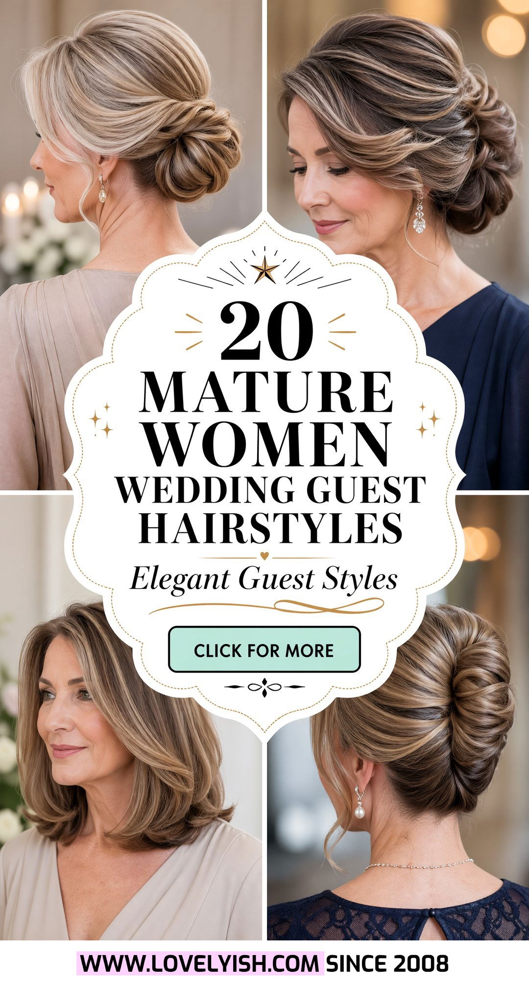 20 Mature Women Wedding Guest Hairstyle Ideas for Elegance - 20 Mature Women Wedding Guest Hairstyle Ideas for Elegance