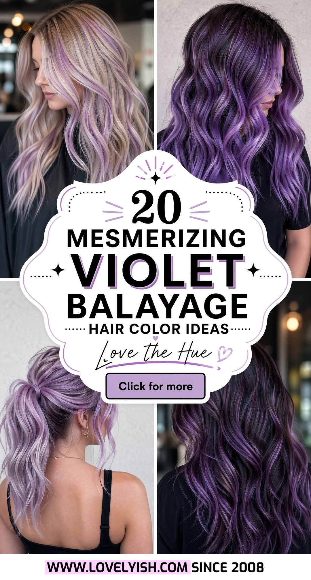 20 Mesmerizing Violet Balayage Hair Color Ideas to Love - 20 Mesmerizing Violet Balayage Hair Color Ideas to Love
