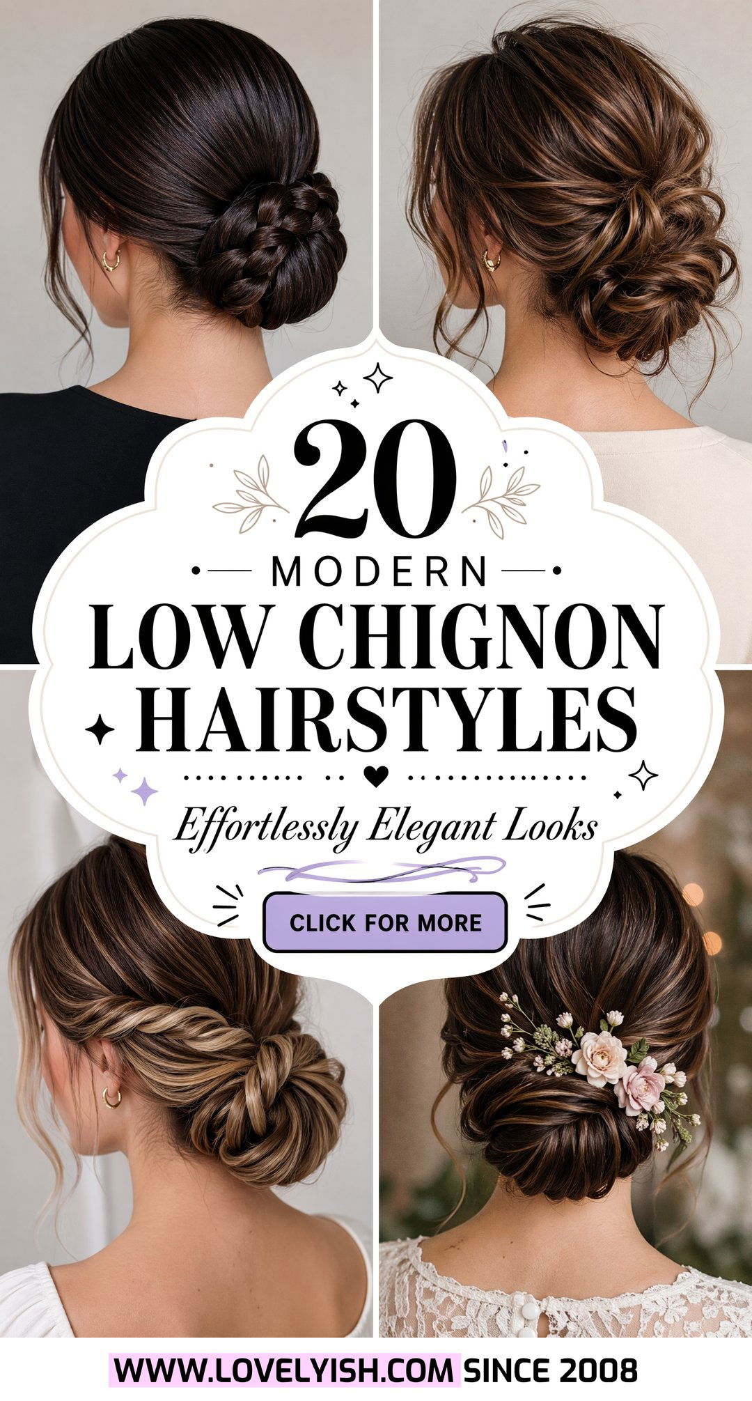 20 Modern Low Chignon Hairstyles for Effortless Elegance - 20 Modern Low Chignon Hairstyles for Effortless Elegance