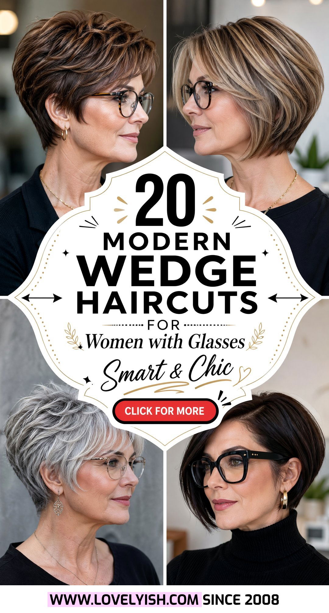 20 Modern Wedge Haircuts for Women with Glasses to Try Now - 20 Modern Wedge Haircuts for Women with Glasses to Try Now