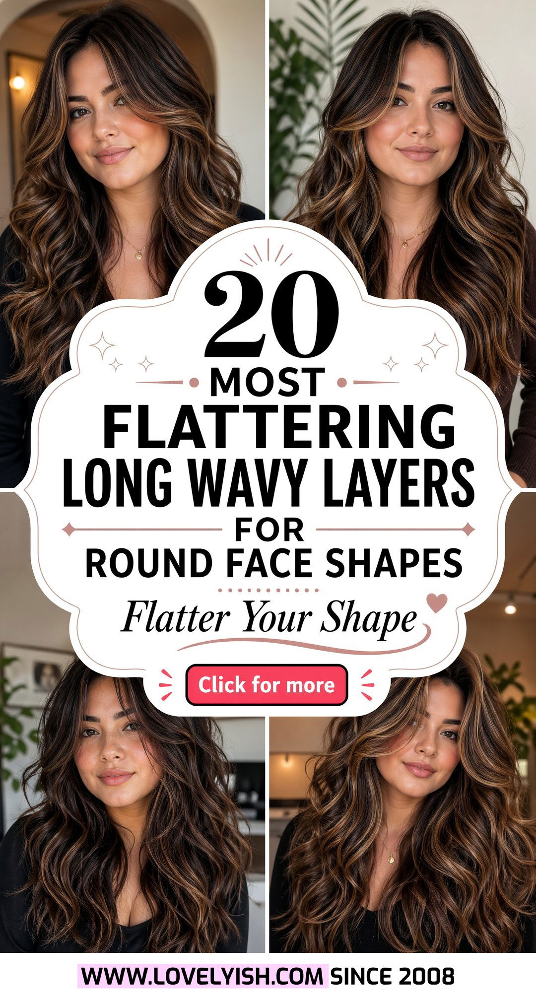 20 Most Flattering Long Wavy Layers For Round Face Shapes - 20 Most Flattering Long Wavy Layers For Round Face Shapes