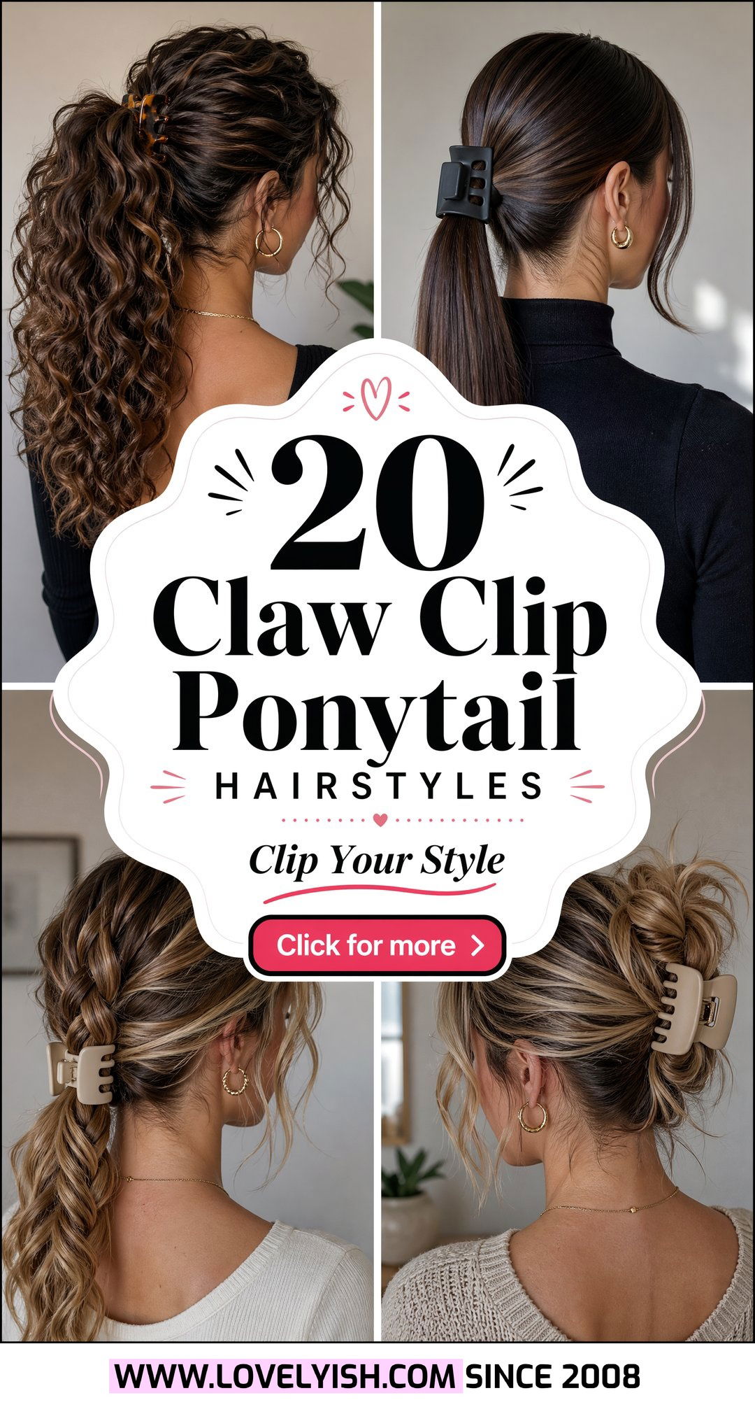 20 Must-Try Claw Clip Ponytail Hairstyle Ideas for 2024 - 20 Must-Try Claw Clip Ponytail Hairstyle Ideas for 2024