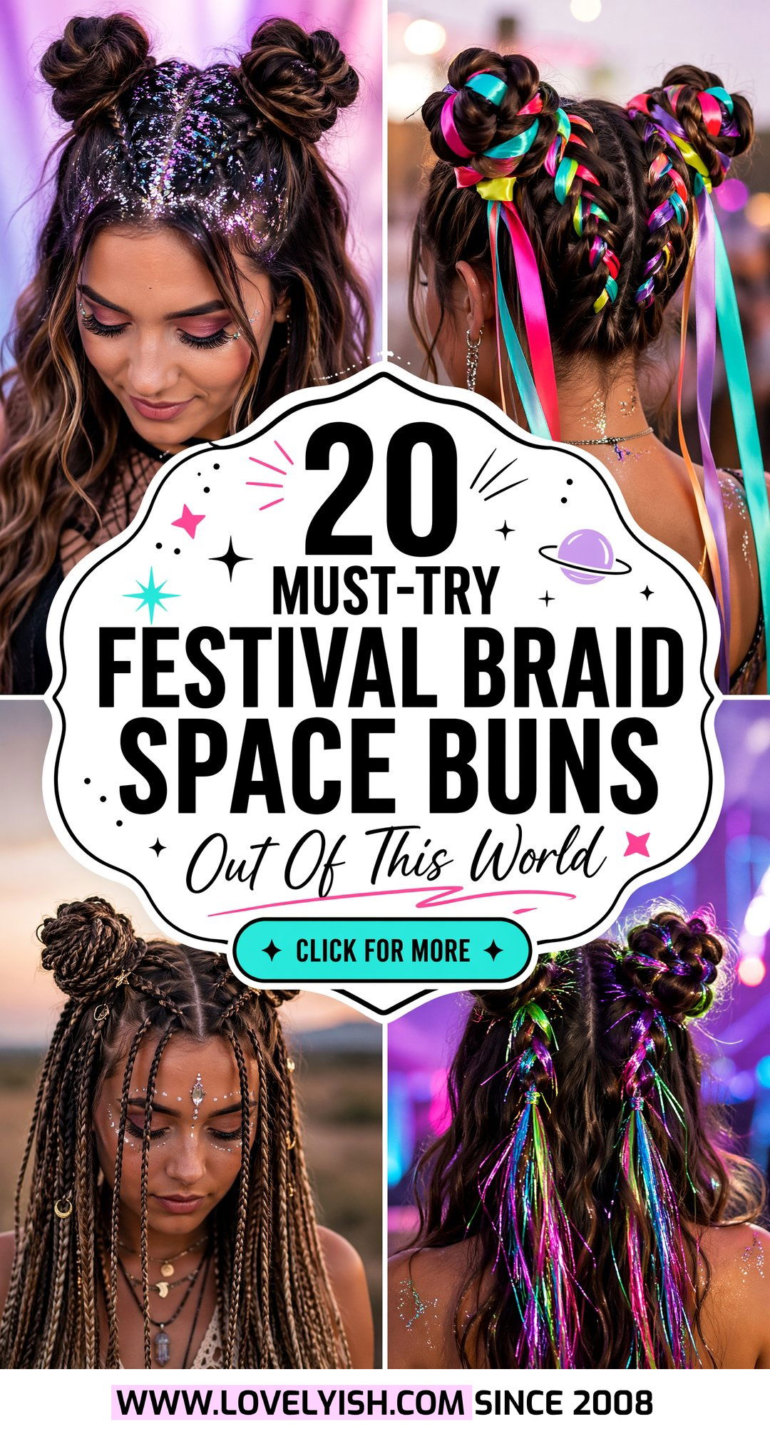 20 Must-Try Festival Braid Space Buns For Your Next Event - 20 Must-Try Festival Braid Space Buns For Your Next Event