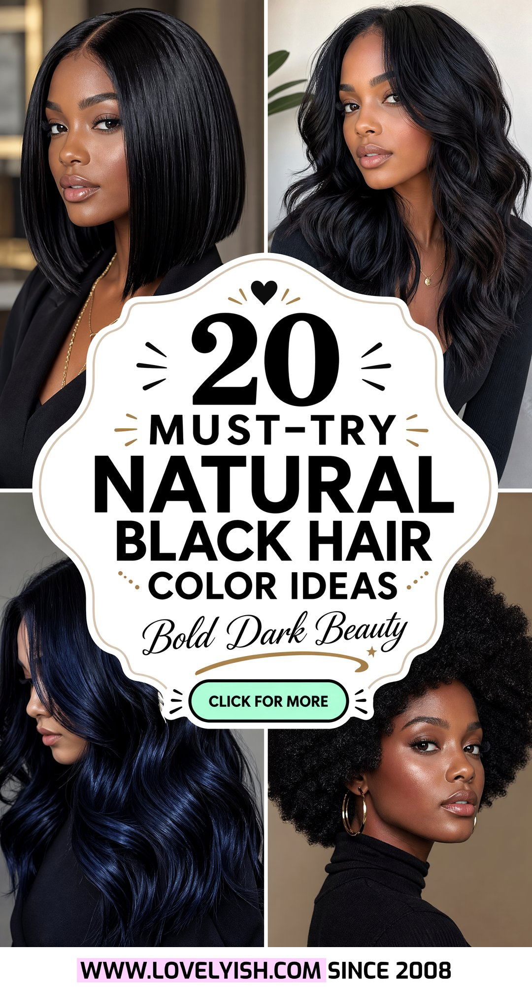 20 Must-Try Natural Black Hair Color Ideas for Your Next Look - 20 Must-Try Natural Black Hair Color Ideas for Your Next Look