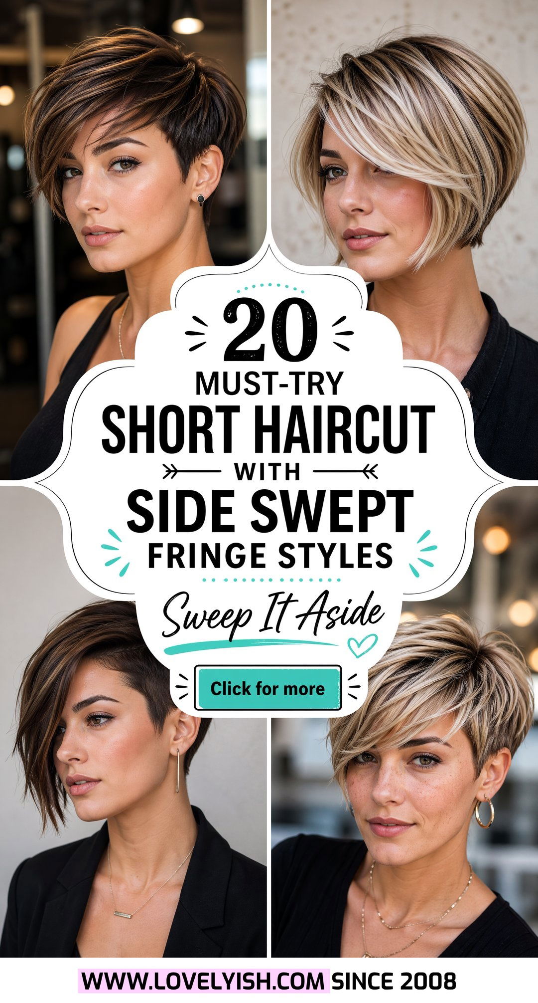 20 Must-Try Short Haircut with Side Swept Fringe Styles - 20 Must-Try Short Haircut with Side Swept Fringe Styles