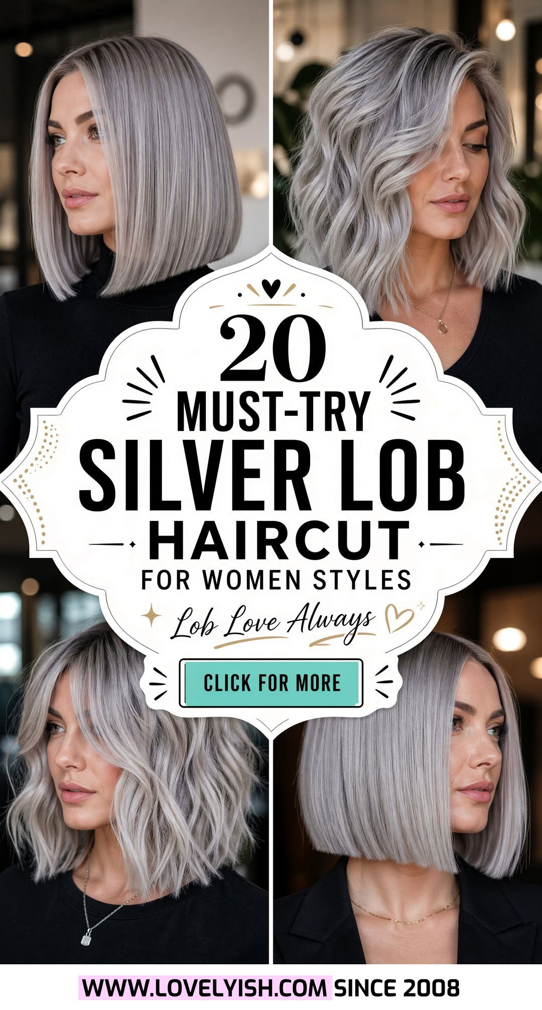 20 Must-Try Silver Lob Haircut For Women Styles This Year - 20 Must-Try Silver Lob Haircut For Women Styles This Year