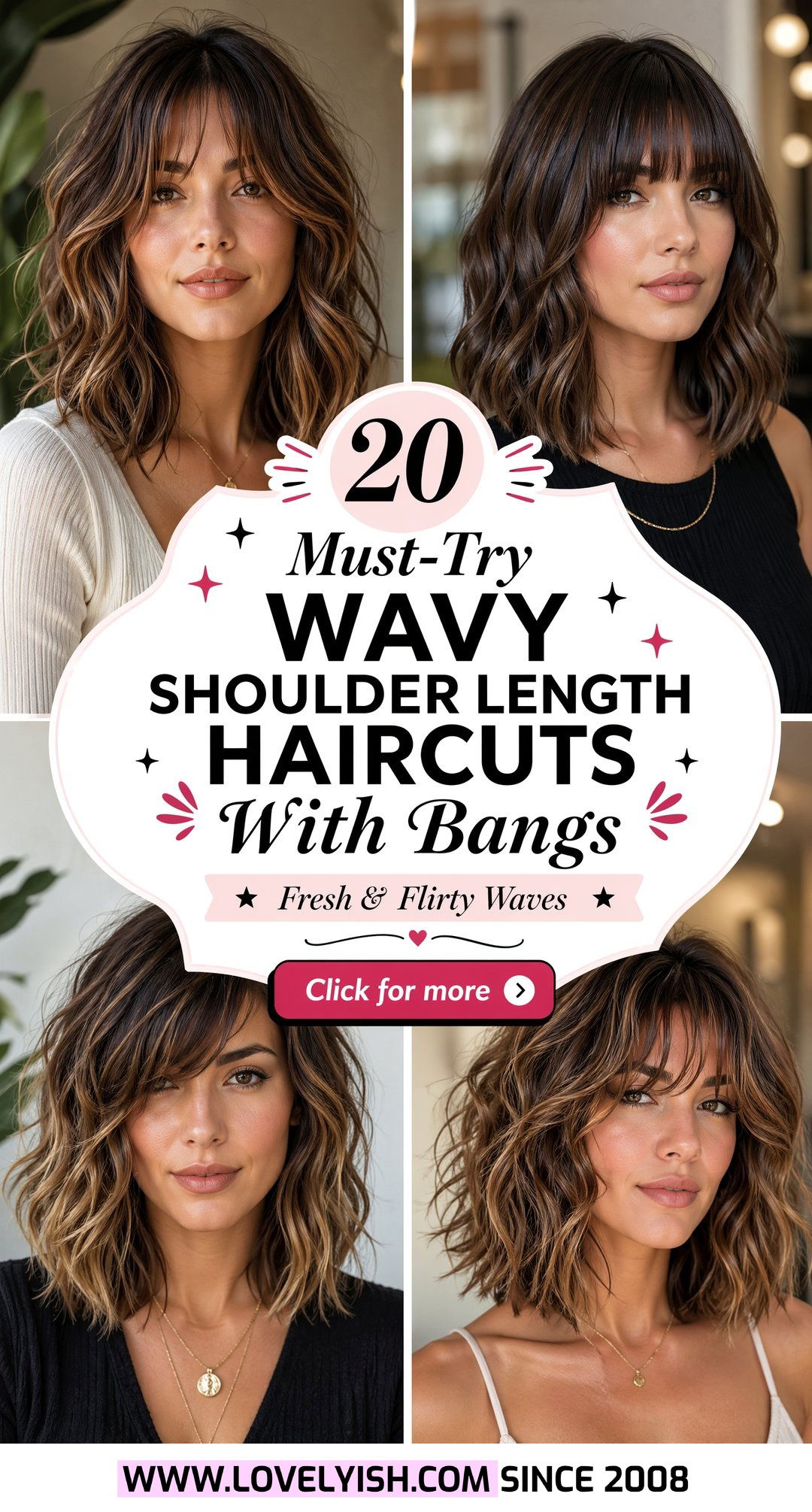 20 Must-Try Wavy Shoulder Length Haircut With Bangs Ideas - 20 Must-Try Wavy Shoulder Length Haircut With Bangs Ideas
